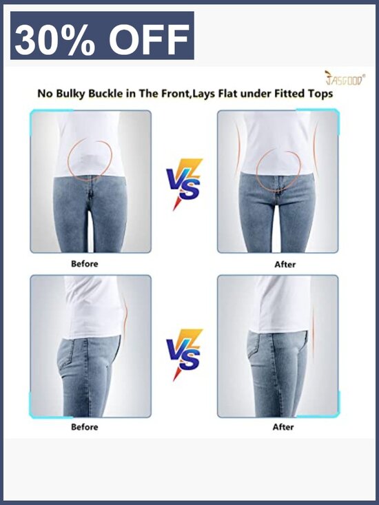 3/4/5/6 Pack No Show Stretch Belts for Women Invisible Elastic Belt for Jeans main image 4